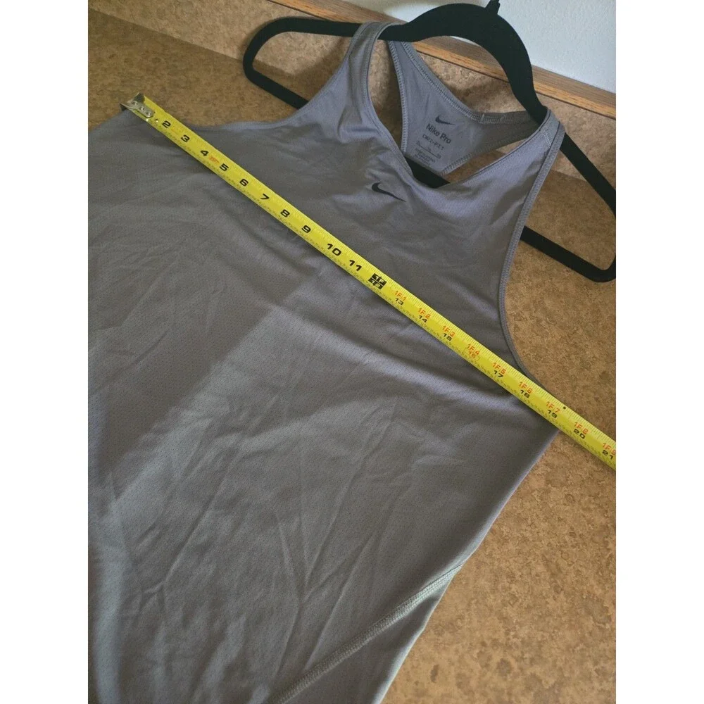NIKE DRI-FIT Womens Gray High Neck Racerback Tank Top Size XL Shirt